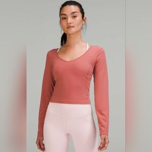 Lululemon Athletica Align Long Sleeve Top- In Brier Rose